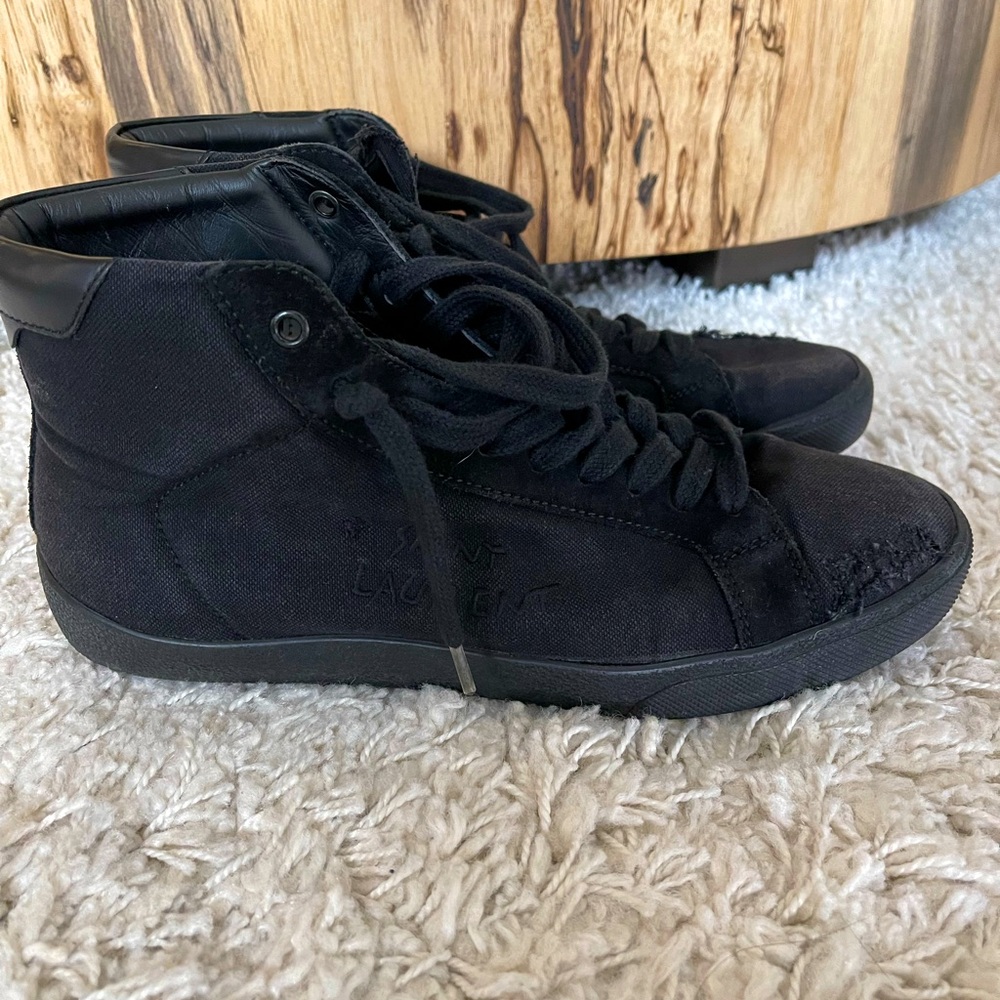 Saint Laurent Canvas Distressed Sneakers